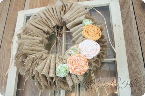 Little Corbin Hill: Fall burlap wreath fall burlap rosette wreath
