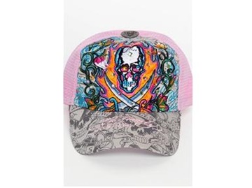 Cheap Ed hardy Print Stone Cap Two Swords in Grey