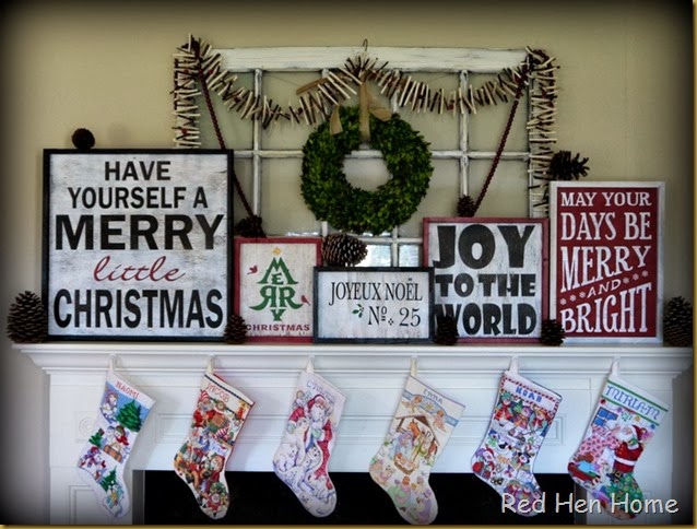 Red Hen Home Christmas Mantel 007