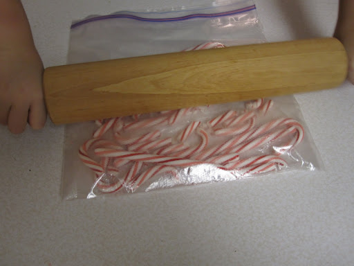 Banging and rolling with a rolling pin proved to be the best method. Noisy, though!