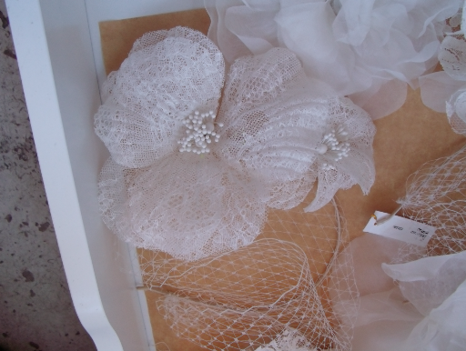 The lacy texture on this fabric flower is to die for!