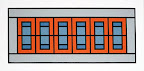 zone 2, 1999, acrylic on canvas, 16 x 32 in.