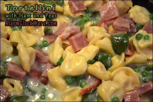 tortellini with ham and peas