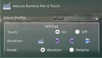 Wacom Tablet su KDE - plasmoide