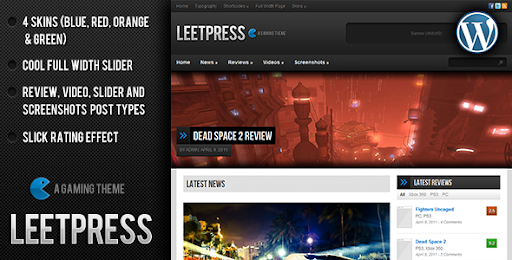 LeetPress - A Gaming WordPress Theme - ThemeForest Item for Sale