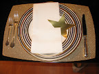 For our metallic table, we used Michael Wainwright 