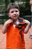 Oli and a snake