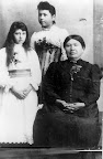 My grandmother, Agnes Worthington (standing back) and Great-Grandmother Boedah Hicks Strand (seated). Great-grandmother was a master basketweaver and only spoke our Lushootseed language. She lead her family in singing songs as they paddled the big canoes across the Salish Sea from Tulalip to Chimacum and Port Townsend where she settled. Photos of her weaving the beautiful baskets she sold on Port Townsend's waterfront are included in the Jefferson County Historical Society collection.