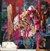 Everything Sink, 16x16, mixed media on canvas
