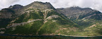 Mount Richards from across Upper Waterton Lake panorama