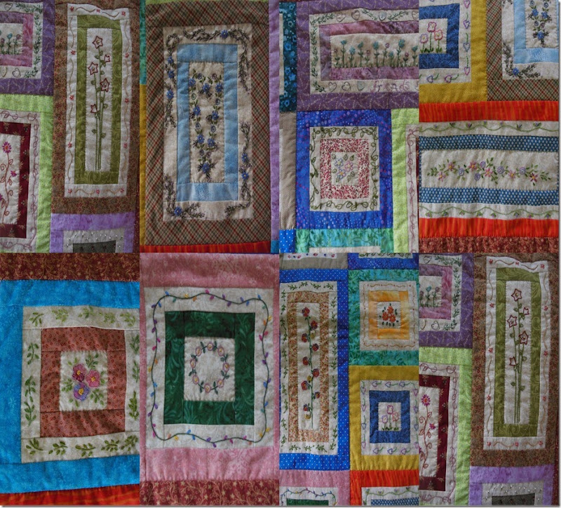 Embroideries on Quilt