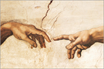 c0 Michaelangelo's Creation of Adam, fingers touching