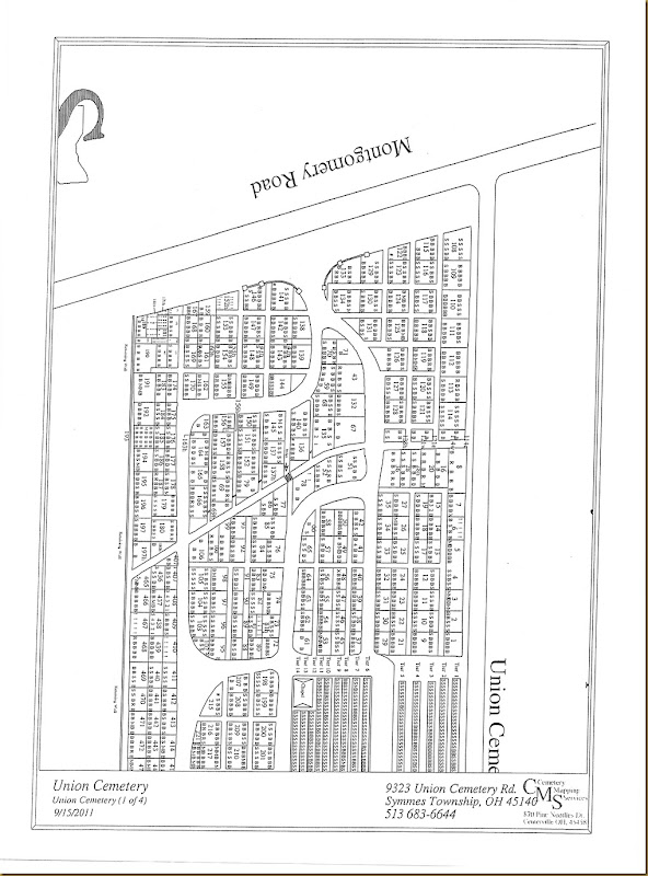Harper's gravesite location on Union Cemetery Map Harper's gravesite location on Union Cemetery Map