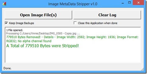 Image MetaData Stripper eliminare metadati Image MetaData Stripper eliminare metadati