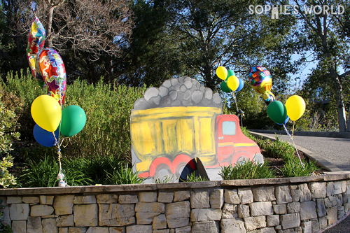 Trash party garbage truck cutout
