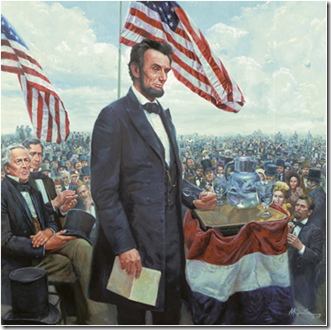 President Abraham Lincoln at Gettysburg President Abraham Lincoln at Gettysburg