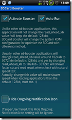 تطبيق تسريع الميمورى كارد للأندرويد SDCard Booster -3