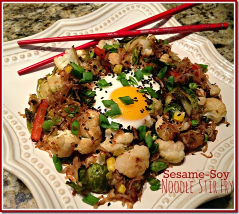 sesame soy noodle stir fry