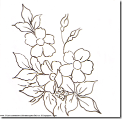 risco de flores para pintura em tecido