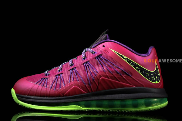 Nike Air Max LeBron X Low Red Plum amp Neon Green 579765601