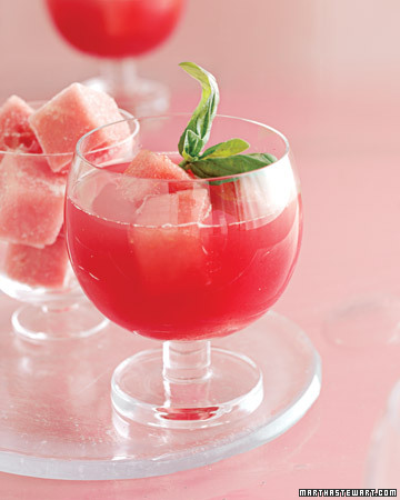 Watermelon-Basil margaritas are a beautiful variation on their traditional cousins. (marthastewart.com) Watermelon-Basil margaritas are a beautiful variation on their traditional cousins. (marthastewart.com)