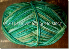 2012 Needles 8ply green variegated