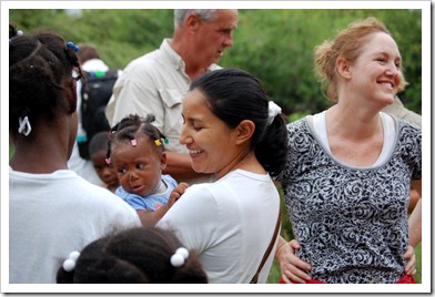 Ceci with baby in Haiti