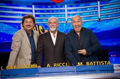 Leonardo-Pieraccioni-Antonio-Ricci-Maurizio-Battista-Striscia-la-notizia-1 Leonardo Pieraccioni, Antonio Ricci e Maurizio Battista a Striscia la notizia