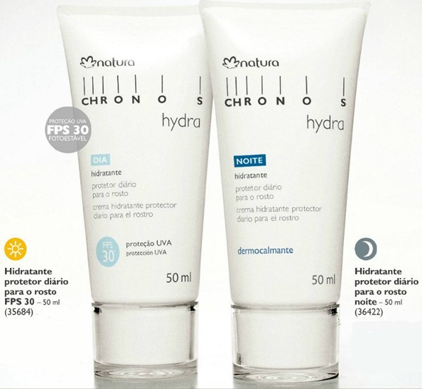 Natura lança novo hidratante protetor facial para noite. Linha Natura Chronos Hydra Natura-anti-idade-chronos_hydra-dia-noite