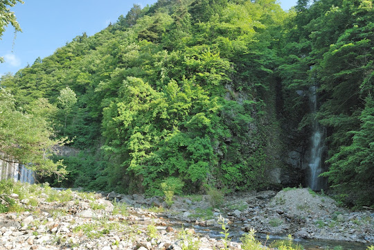 対岸に大俣の滝