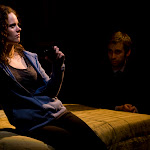 Mimesphobia, by Carlos Murillo, directed by Margot Bordelon. February 28 - April 4, 2010. (l to r) Cyd Blakewell, Brian Golden. Photo Credit: Amanda Clifford.