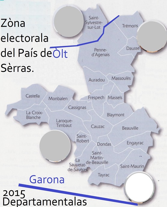 Mapa de la zòna electiva del País de Sèrras electoral