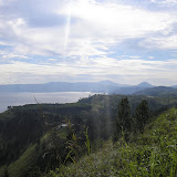 Sibuatan in the distance, seen from the road along the east side of Lake Toba (Daniel Quinn, August 2011)