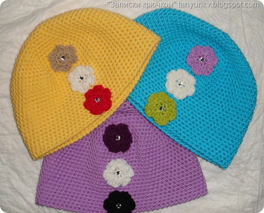 вязание крючком детские шапки, шапка крючком для начинающих, baby hat crochet