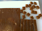 Cutting the caramels goes easier if you coat your knife with nonstick spray first.
