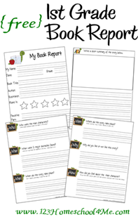 homeschool free printable book report homeschool free printable book report
