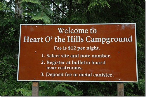 Heart O' the Hills Sign