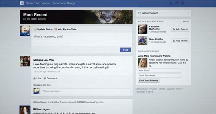 Las similitudes entre las nuevas interfaces de Facebook y Google+