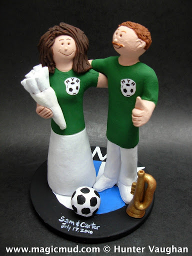 soccer wedding cake topper