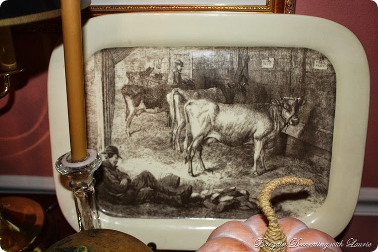 Cow picture platter
