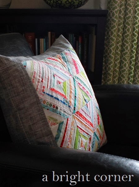 Selvage Pillow via A Bright Corner