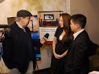 Brad and Ashley, the first buyers of Panasonic's Full HD 3D Home Theater System, are interviewed by the media at the Best Buy in NYC's Union Square.