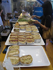 Pole-caught tuna, slow-cooked pork, chicken salad, and goat cheese sandwiches from 'witchcraft.