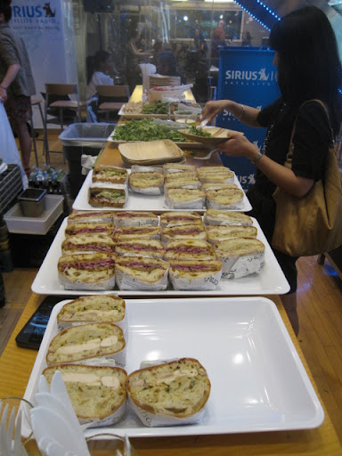 Pole-caught tuna, slow-cooked pork, chicken salad, and goat cheese sandwiches from 'witchcraft.