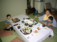 A traditional Japanese dinner, served in our room at the Nakamuraya Ryokan - http://www.japaneseguesthouses.com/db/sapporo/nakamuraya.htm A traditional Japanese dinner, served in our room at the Nakamuraya Ryokan - http://www.japaneseguesthouses.com/db/sapporo/nakamuraya.htm