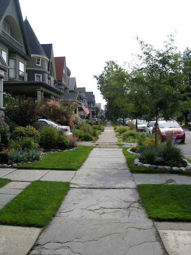 Now we're in Buffalo. This is Lancaster Avenue, which has several exceptional gardens on it. It's not coincidence - it's community.