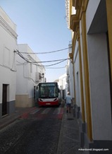 local bus just squeezes into the narrow streets local bus just squeezes into the narrow streets