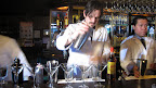 A mixologist from Apotheke (they serve over 250 house cocktails!) makes a Spicy Tomato Basil drink (Bulldog gin, muddled cherry tomatoes, basil, habanero bitters, black and red peppercorns with a fennel-himalayan salt rim).