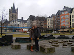 Eu e Lu na parte antiga de Köln - 17/02/09