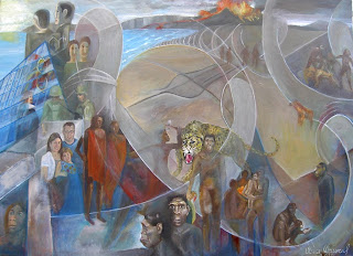 Menschwerdung, Öl auf Leinwand , 110x80 cm, Copyright by O.Weinreich 2010